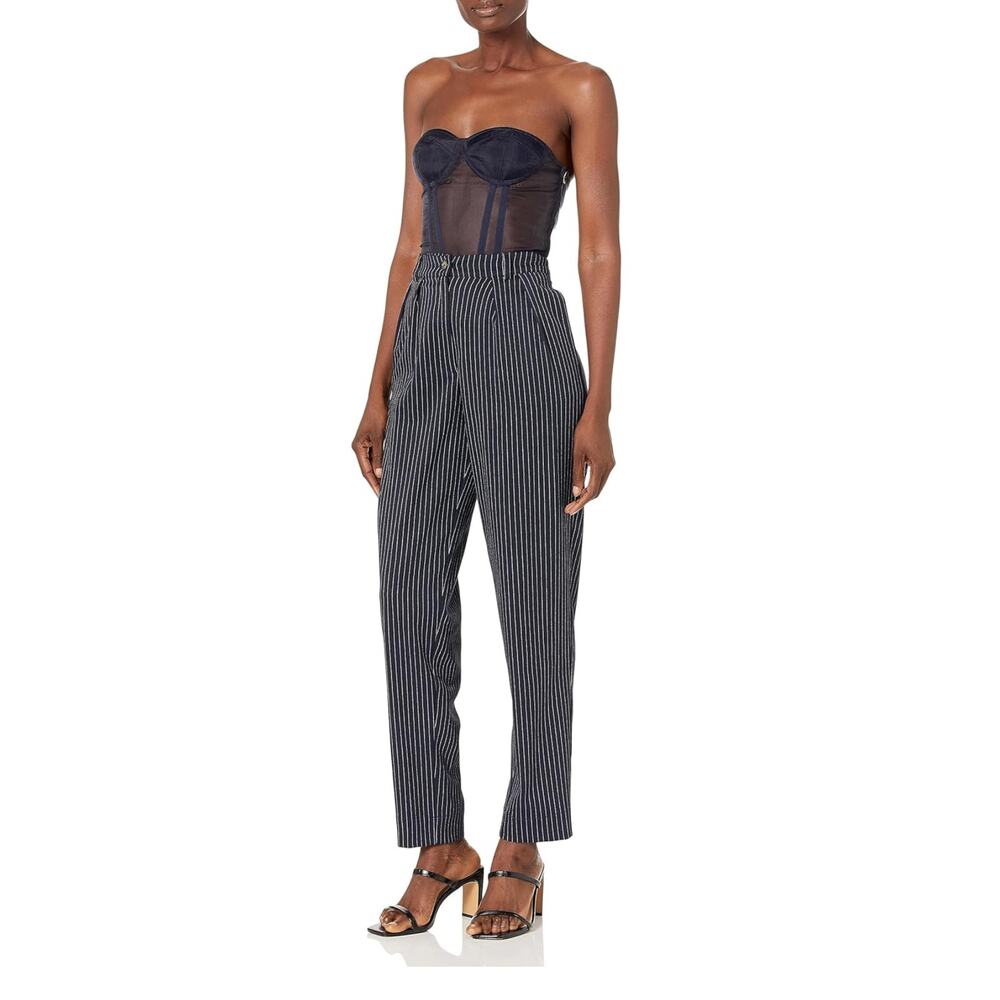 The Drop, Women’s Captain Sky Stripped Suiting Pants, NWT Large - Picture 2 of 5